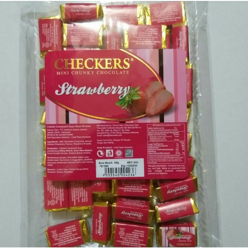 Langit_Rembulan Halal Checkers Mini Chunky Chocolate Assorted Coklat Mini Malaysia 300Gr
