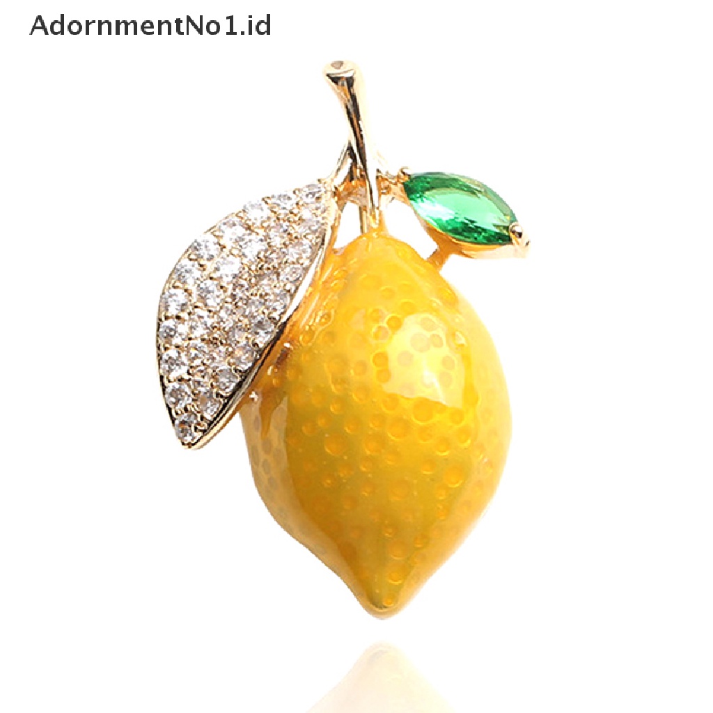 [AdornmentNo1] Enamel Kuning Lemon Bros Untuk Wanita Pesta Pernikahan Causal Brooch Pin Hadiah [ID]