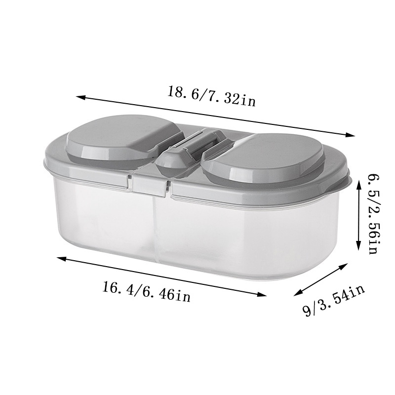 Mi.more Kotak Makanan 2 Sekat Dengan Lid Food Storage Box Food Container / Kotak Penyimpanan Toples Tempat