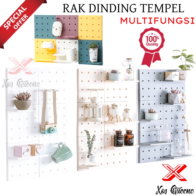 [XOQ] RAK DINDING TEMPEL LUBANG / RAK GANTUNGAN / RAK TEMPEL MULTIFUNGSI / RAK DAPUR GANTUNGAN DI DINDING