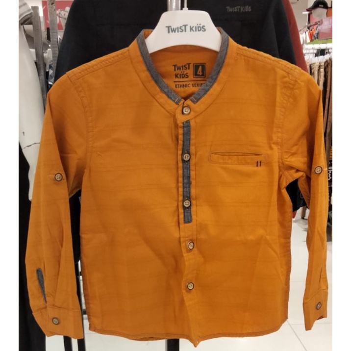 baju Koko lengan panjang anak laki-laki twist kids(4-14th)