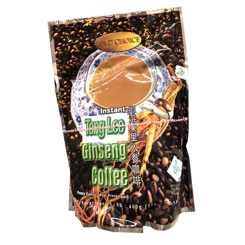 Gold Choice 20sachet Instant Tong Lee Gingseng Premix Coffee Minuman Serbuk Kopi Gingseng Goldchoice Tonglee Tongli