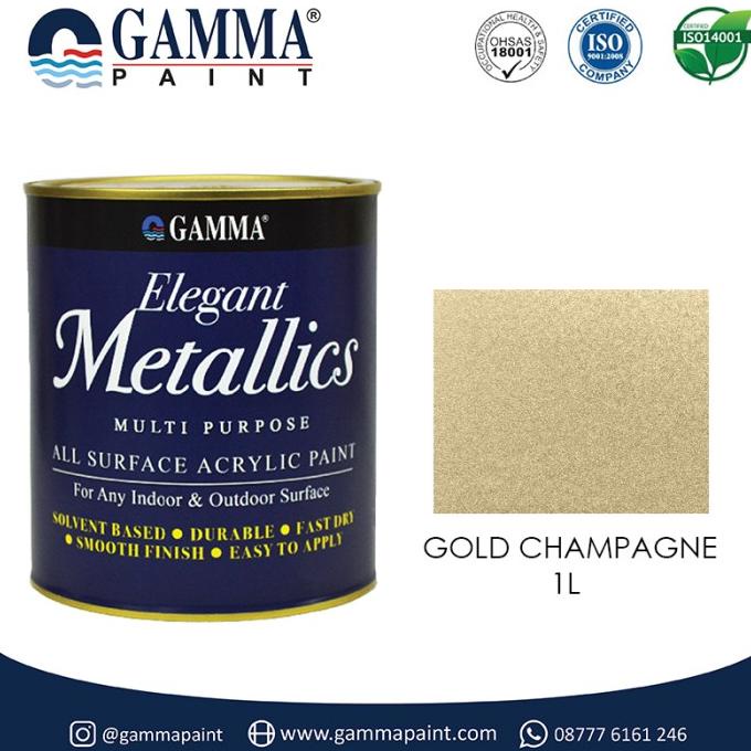 SALE Elegant Metallics - GOLD CHAMPAGNE - Cat Duco Metalik NC Besi &amp; Kayu