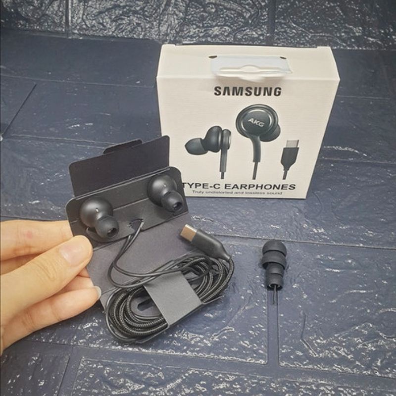 Earphone Samsung Type C AKG Headset Extra Bass Type C Samsung M52/A33/A53/A73/S10/ S10+/ Note 10/ S20 S20+ S21 FE M51