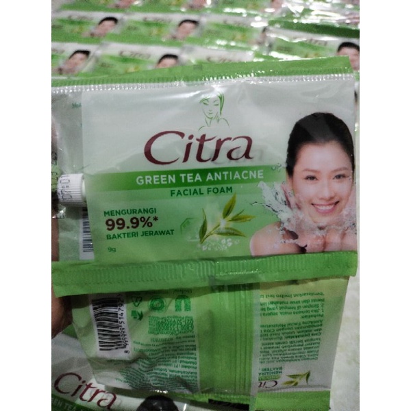 Citra greentea antiacne facial foam sachet