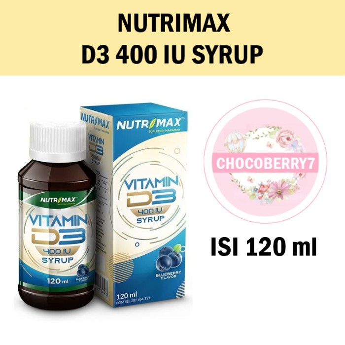 NUTRIMAX VITAMIN D3 400 IU SYRUP 120 ML VITAMIN TULANG GIGI IMUNITAS