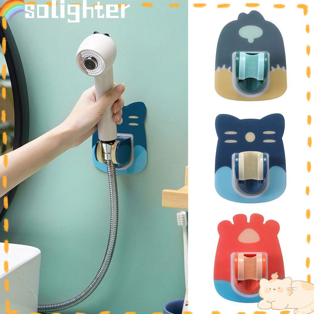 Solighter Strong Adhesive Shower Head Holder Kepala Shower Head Adjustable Baru Holder