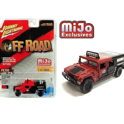 JOHNNY LIGHTNING OFF ROAD Mijo HUMMER H1 WAGON MERAH