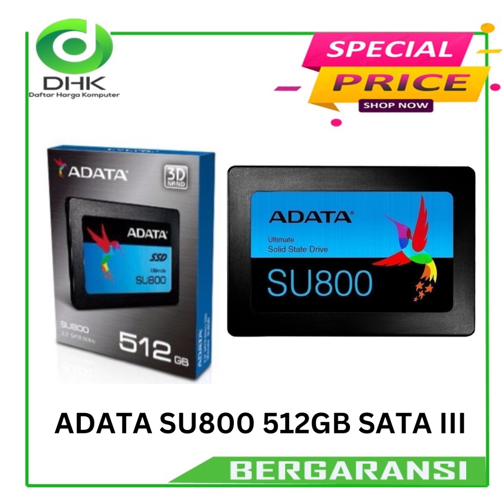 SSD Adata 512GB - SU800 Ultimate 3D Nand 2.5 SATA III