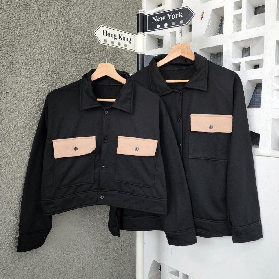 Ready ( isi 2 pcs ) jaket sweater croope couple pasangan terbaru 2022 / jaket pasangan pacar / jaket