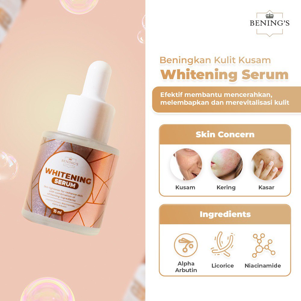 BPOM COD Benings Serum Whitening Mencerahkan Skincare Dr Okky