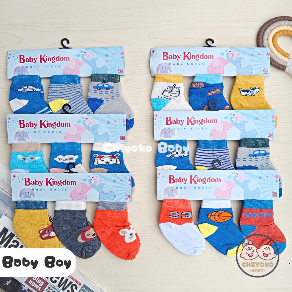 (NEW) Kaos Kaki Bayi 3 IN 1 BABY KINGDOM SNI CHIYOKO BABY