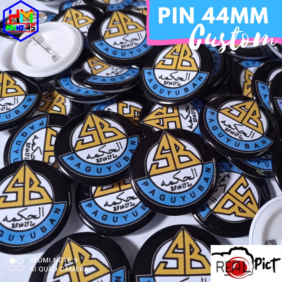 Cetak pin custom 44mm / pin peniti 44mm / pin bros 44mm