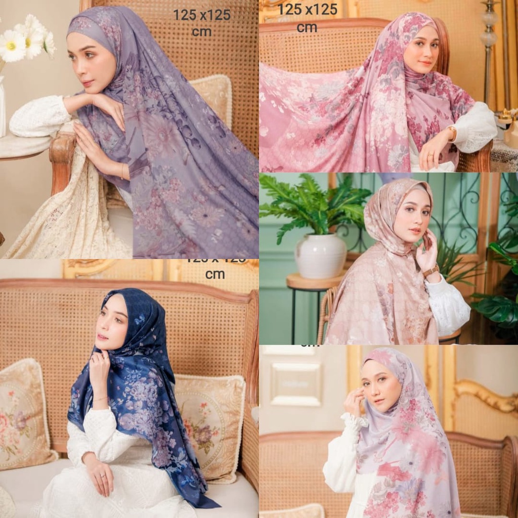 SALE !! hijab segiempat voal syari motif terbaru aurora | jilbab syar'i voal premium | kerudung segi empat jumbo motif voal