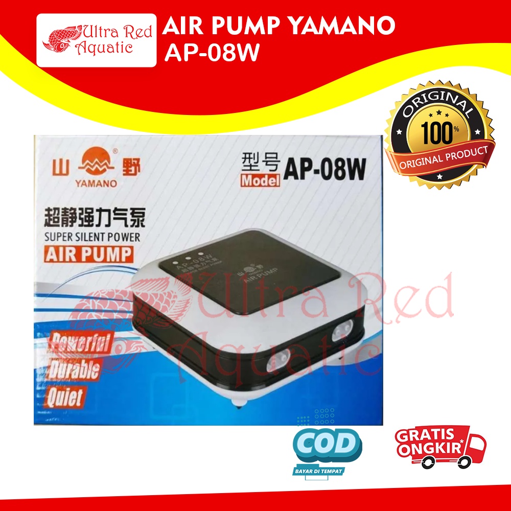 AERATOR AIR PUMP 4 Lobang Yamano AP-08W AP 08w Mesin Udara Air Pump Super Silent