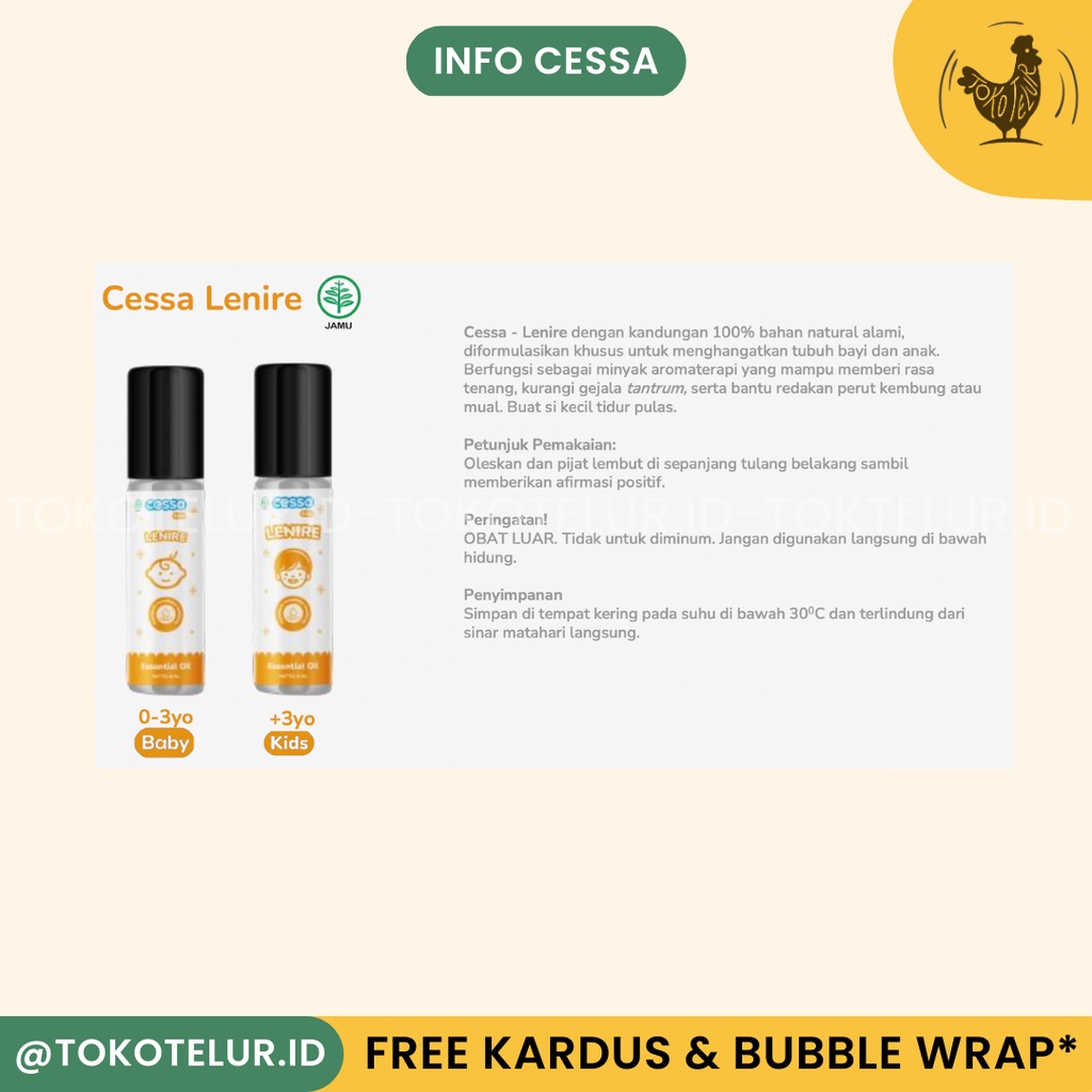 CESSA KIDS - Natural Essential Oil 8ml | 3+ tahun Aromatherapy Anak