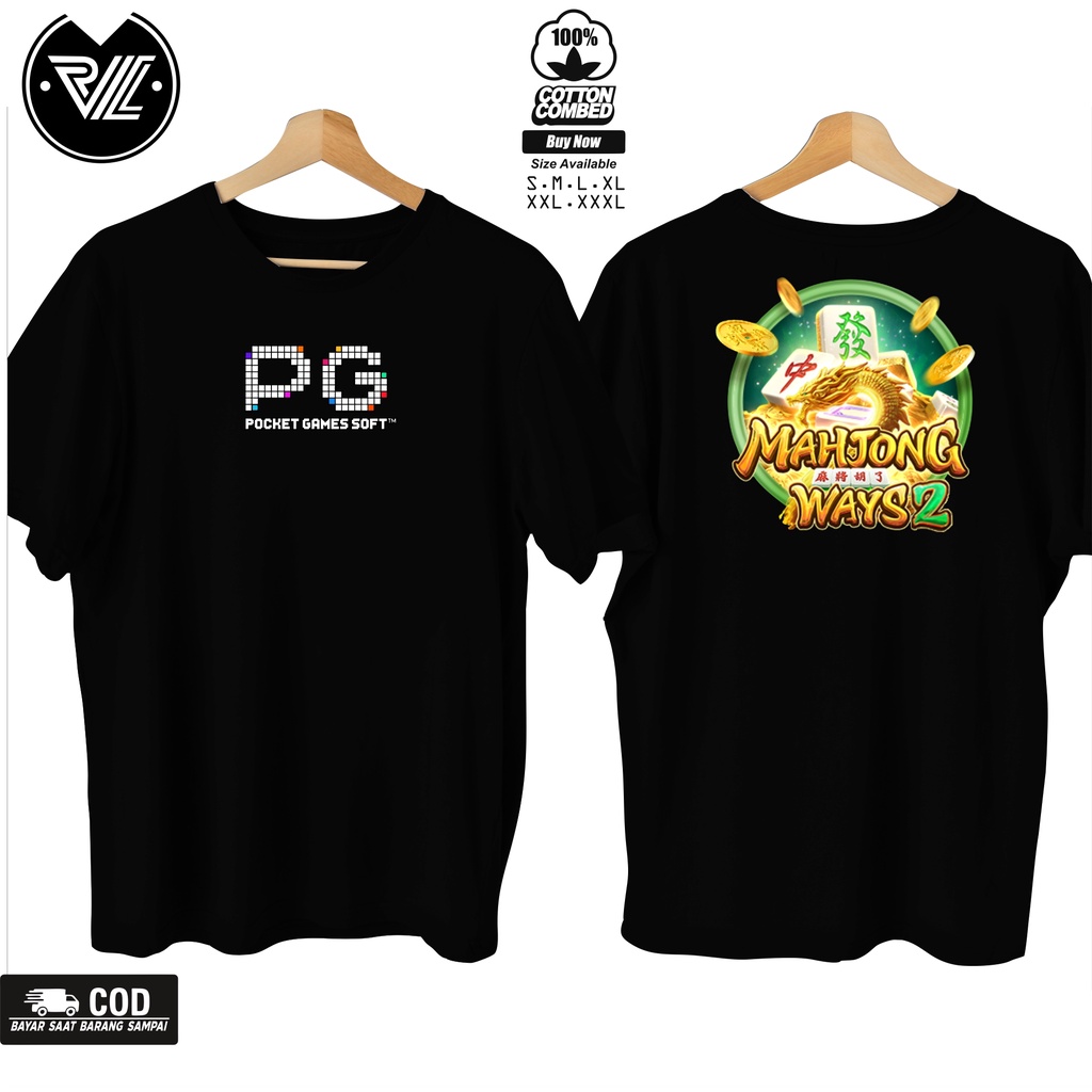 Tshirt Baju Kaos SLOT PG Mahjong Ways Pocket games / Kaos game Slot Pragmatic play / Kaos slot PG so