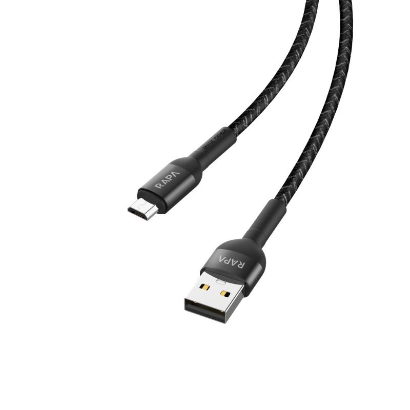 RAPAtech DC1015 Kabel Data Micro USB Fast Charging 2.4A Nylon Braided