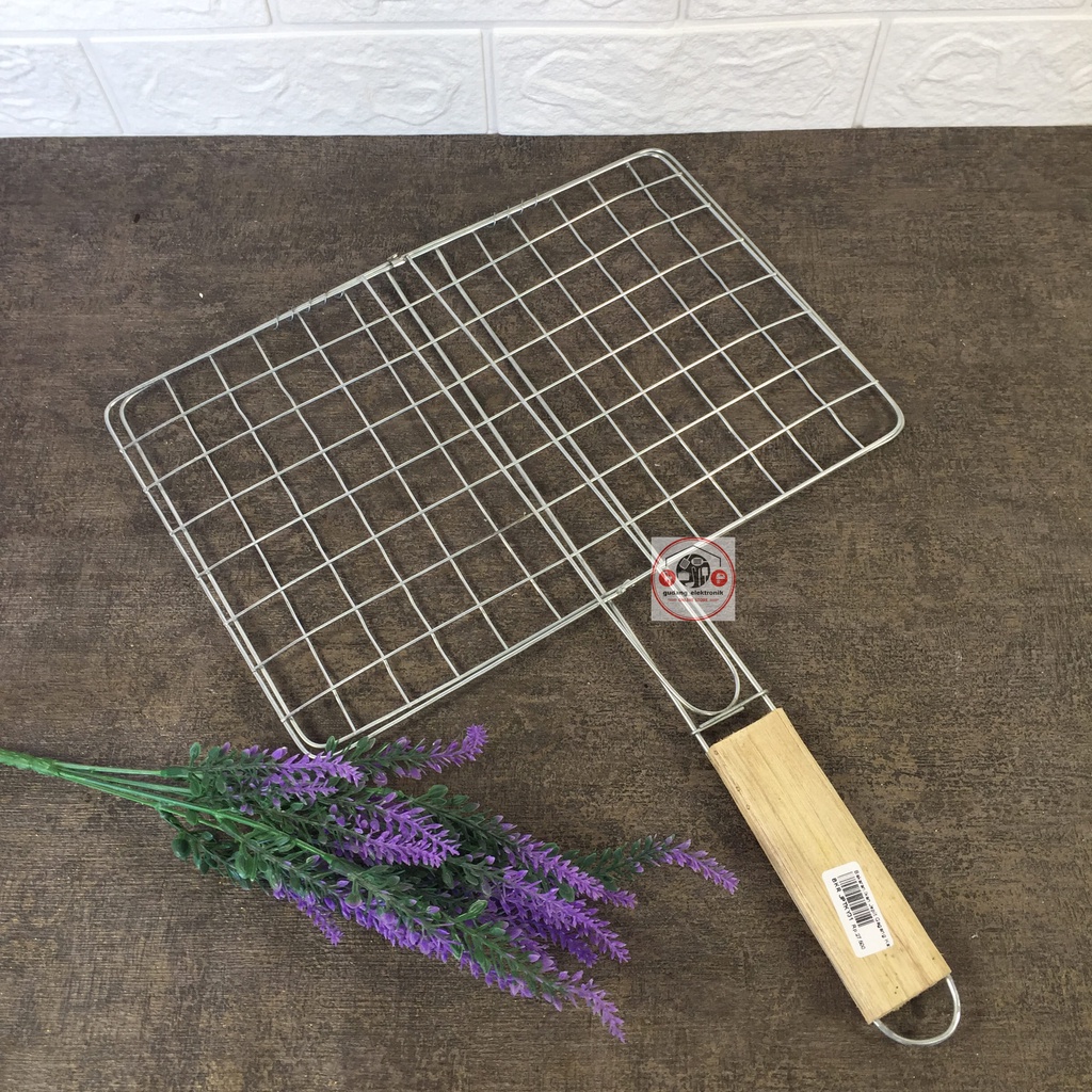 Panggangan Ikan Jepit Bakaran Ikan Jepit Gagang Kayu Bakaran Ikan Jepit Gagang Kayu Panggangan Ayam 