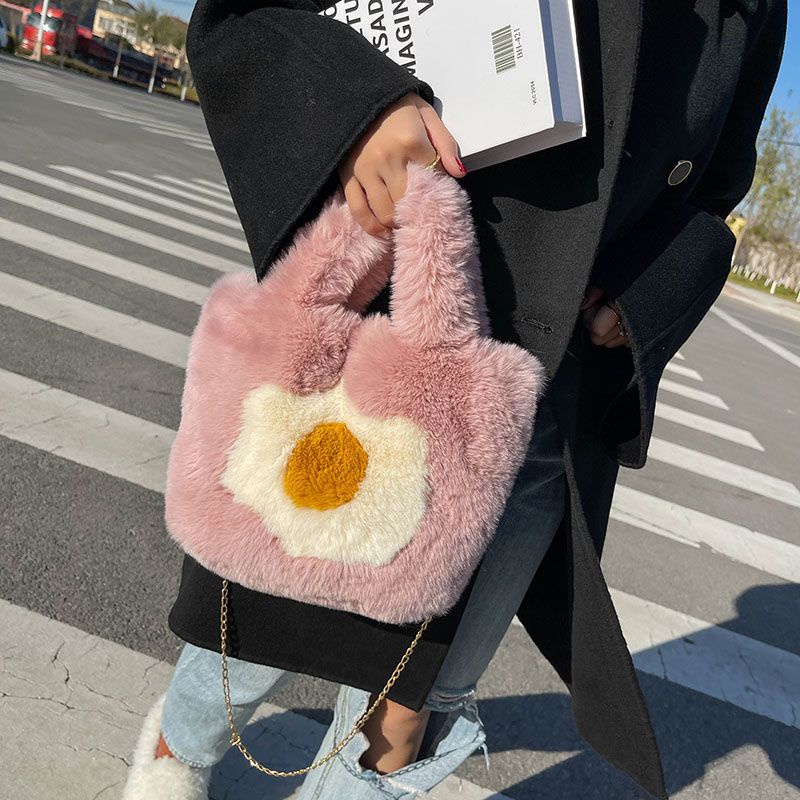 Red Tas mewah terbaru telur rebus wanita jaring merah gaya asing tas besar rantai tangan satu bahu t