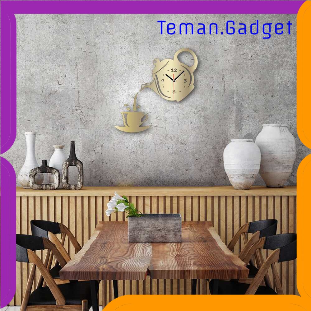 TG-PJM Jam Dinding Quartz Creative Design Model Teko Kopi Unik - NS003