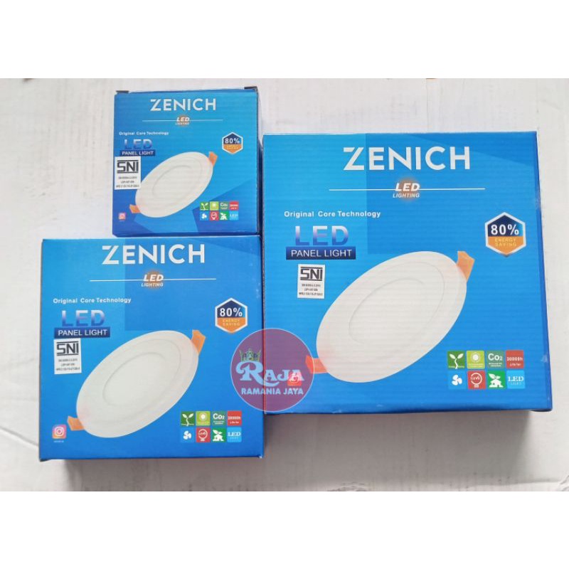 Penel Light/Downlight/Lampu Plafon LED Bulat 2 Warna Berkualitas Super Terang Zenich SNI