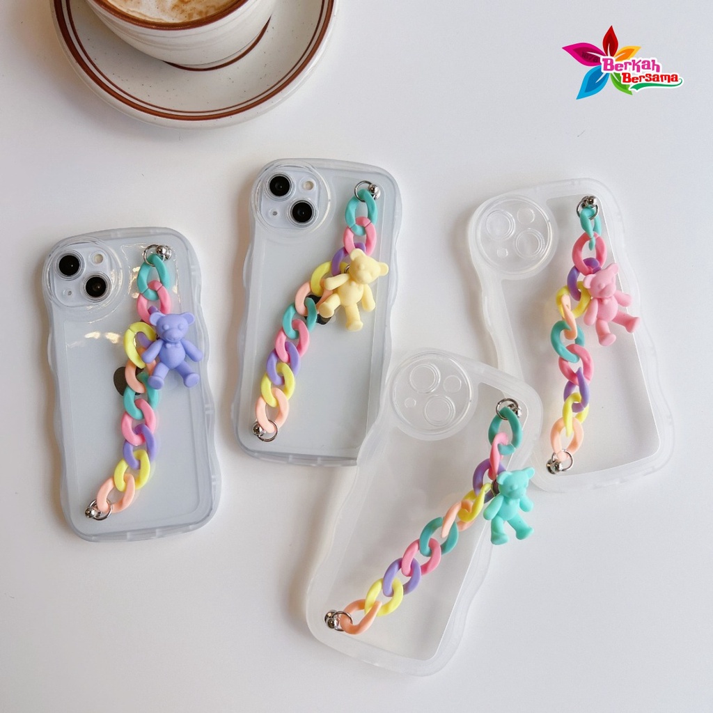 GC01 SOFTCASE GELOMBANG WAVE CLEAR RANTAI FOR OPPO A71 A74 A95 A8 A31 A83 F1S A59 F5 F5 YOUTH F7 F7 PRO F11 F11 PRO RENO 4 4F 5 5F A94 6 7 8 7Z A96 BB7617