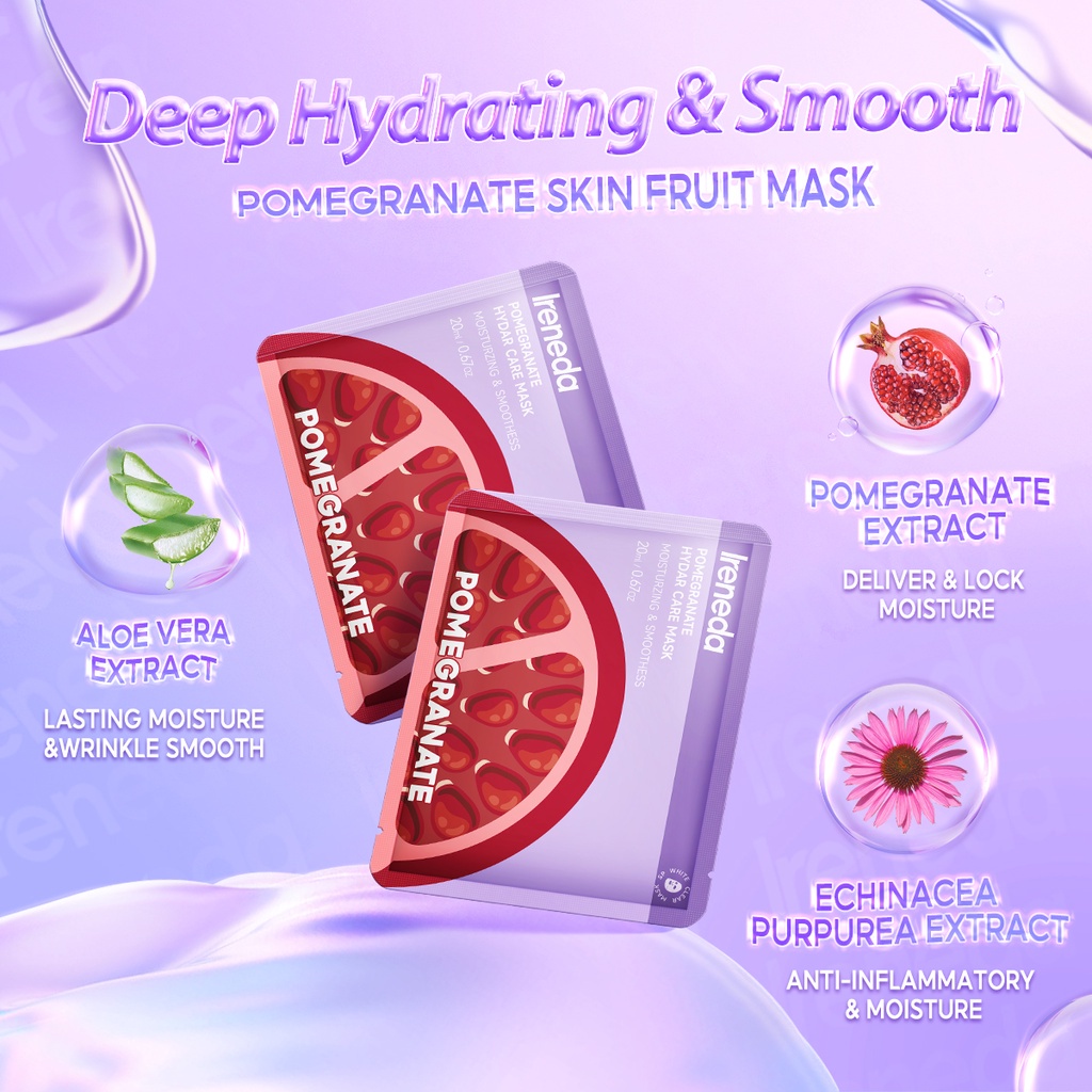 IRENEDA MASKER WAJAH CALMING CARE MASK FACIAL SHEET MASK IR-M01