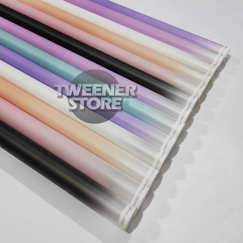 

NEW AMG AJ-146 Kertas Buket Bunga WHITE LINE GRADASI | Ukuran 57x57cm | Flower Wrapping Bouquet