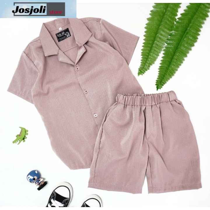 JOSJOLI_STORE/Stelan Kids Polos/Satu Stel Atasan dan Bawahan Pria Anak/S M L