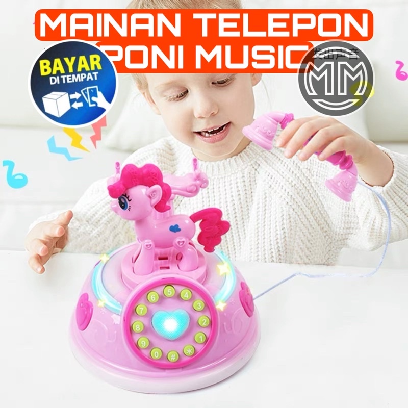 JC Mainan Telepon Kuda Poni Ada Lampu dan music YD 3