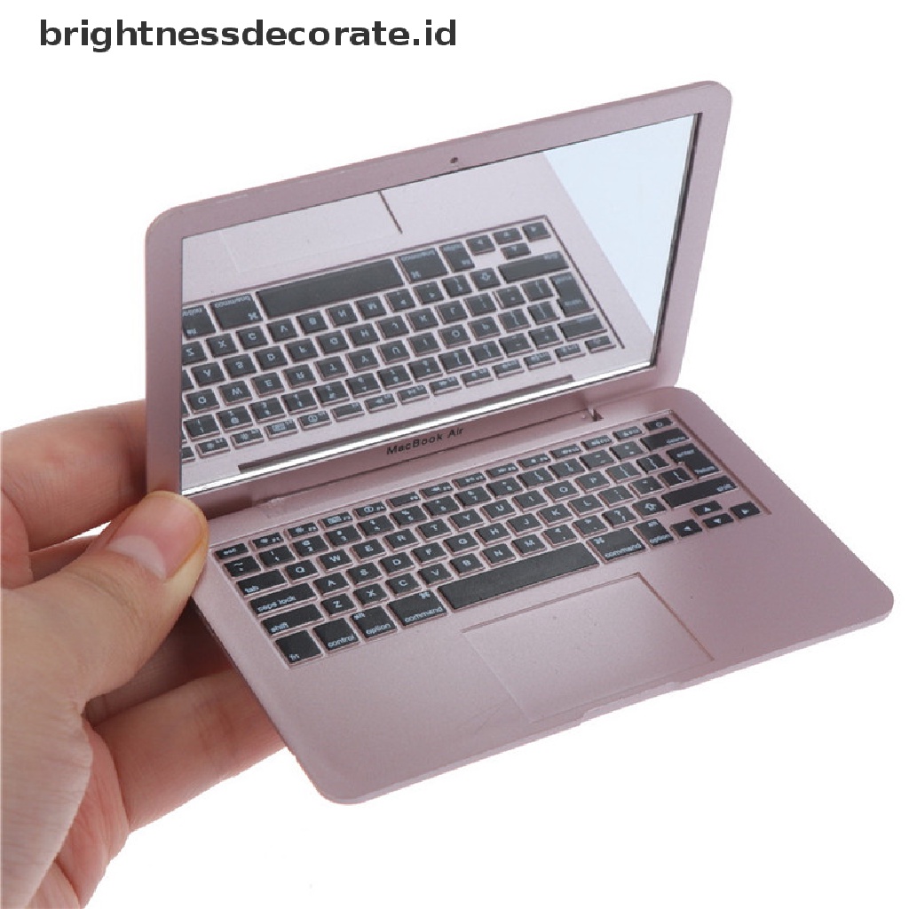 [Birth] Gadis mini Saku laptop Bentuk makeup Cermin Bening Cermin Bayi Mainan [ID]