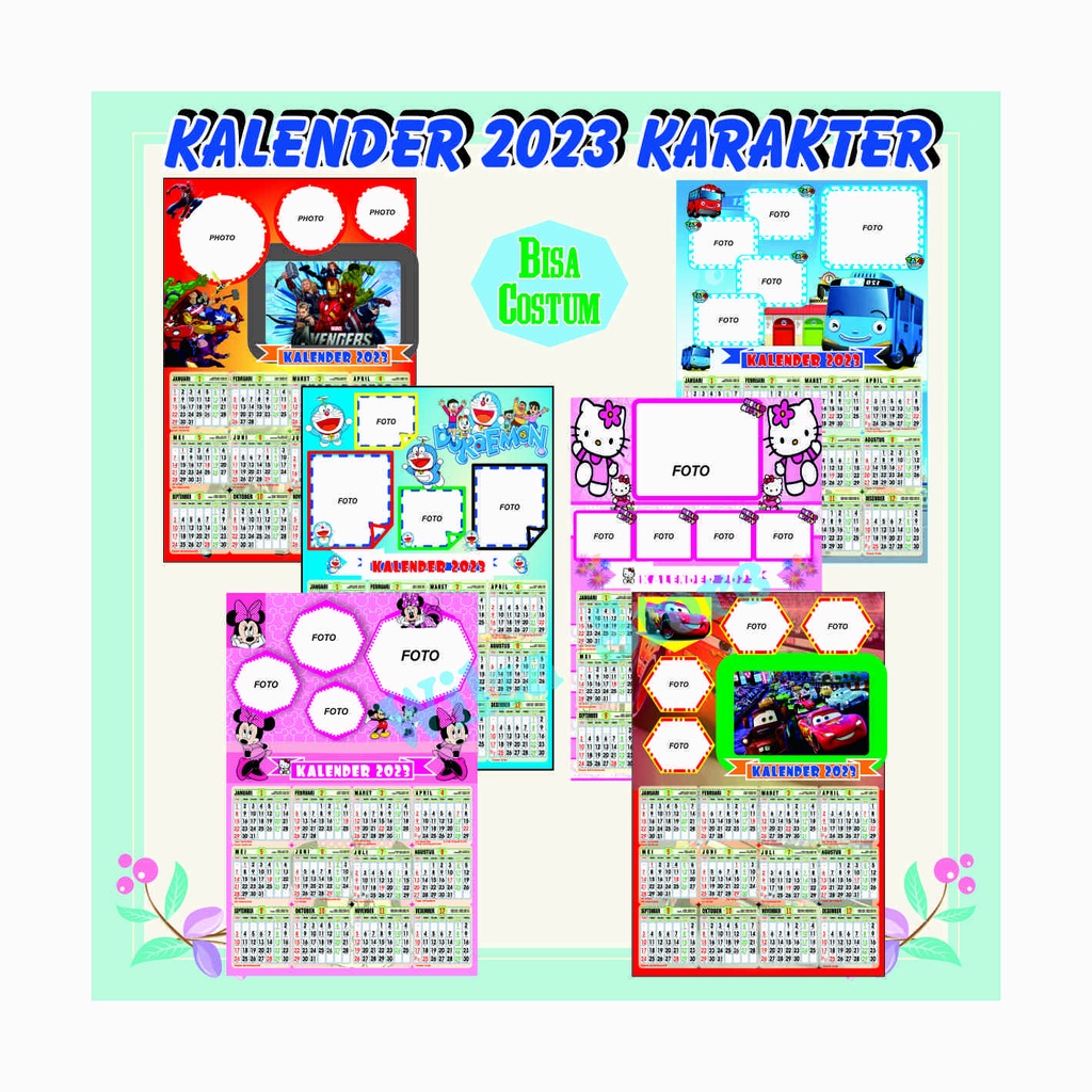 

Kalender Murah Karakter ( Costum Foto )
