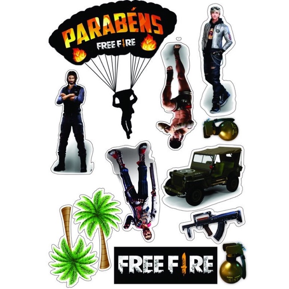 (PRODUK PALING LARISSS) Perlengkapan Dapur Cake Topper Kertas Karakter Free Fire