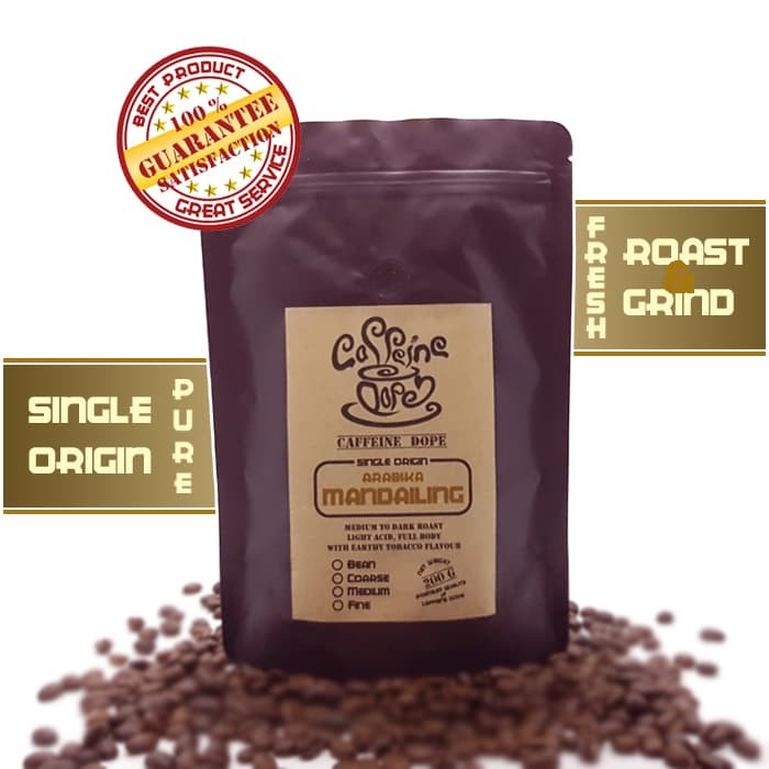 

Terlaris ✨ -Kopi Arabika Mandailing 200 Gr Single Origin Bean/Biji & Ground/Bubuk - Bean - Biji- 2.1.23