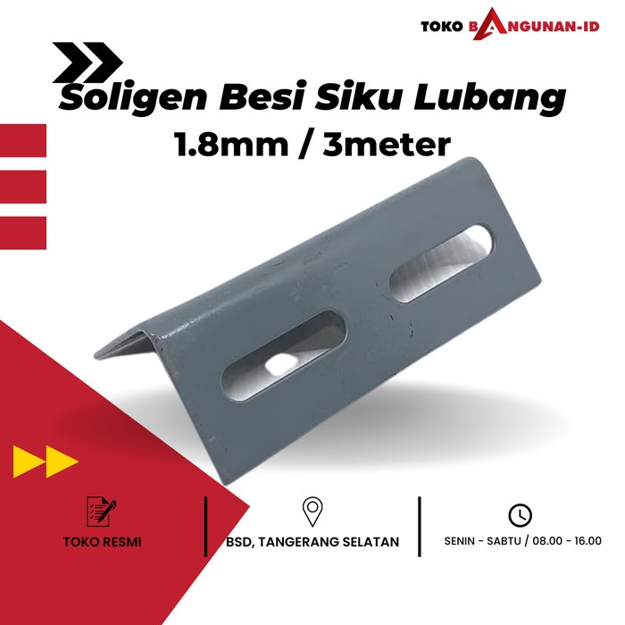 Besi Siku Lubang / Siku Rak Soligen 3Meter