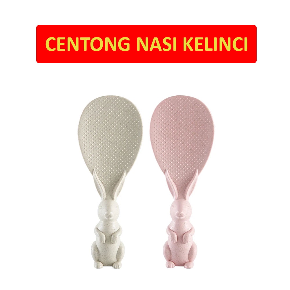 Centong Nasi Kelinci Sendok Nasi Bentuk Kelinci Rabbit Spoon Bunny Perlengkapan Dapur