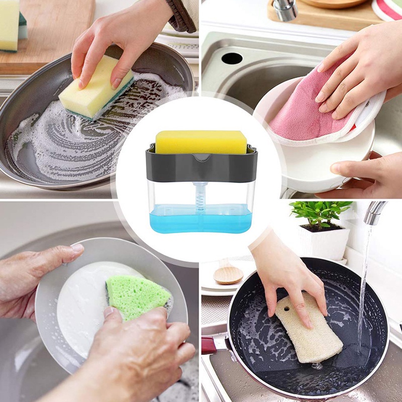 (Serba Serbi)Sponge Dispenser Holder Spons Tempat Sabun Cuci Piring Gelas / Pompa Busa Tempat Cuci Piring Termurah