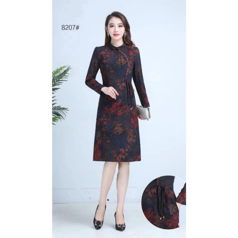 Dress Tunik Premium Import Cheongsam Tali Samping (FCOTI934)