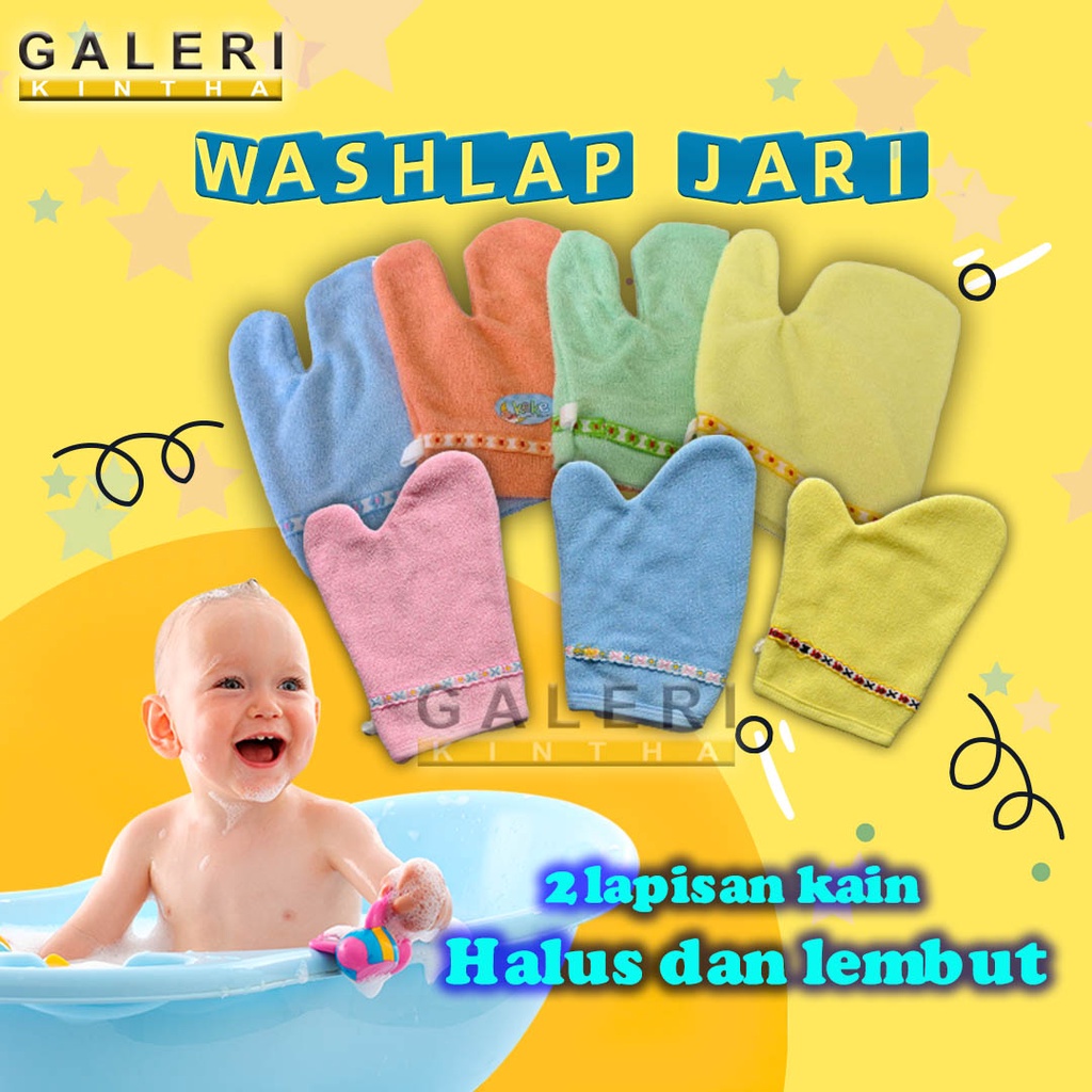 Washlap Bayi Jari Waslap Mandi Baby Kain Double