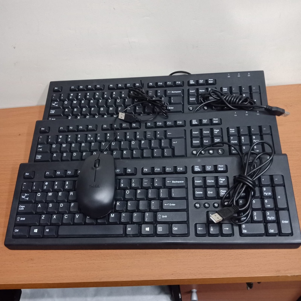 Paket Keyboard mouse HP usb black USB OPTIC  Asli original 100% IMPORT like new super murah meriah