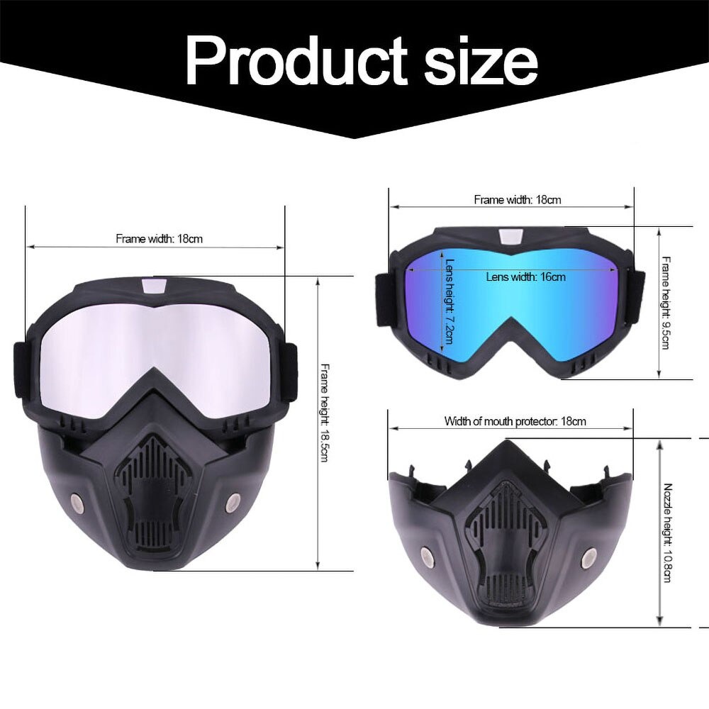 Kacamata Helm Motor Goggles Mask Motor Desain Retro Windproof - MT-04