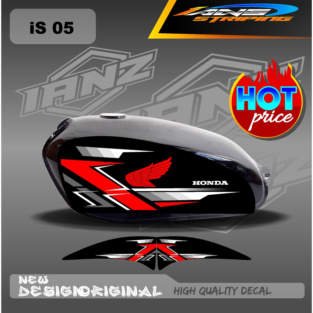 STRIPING CB 100 STANDART / STIKER CB 100 CUSTOM HOLOGRAM DAN NON HOLOGRAM IS05