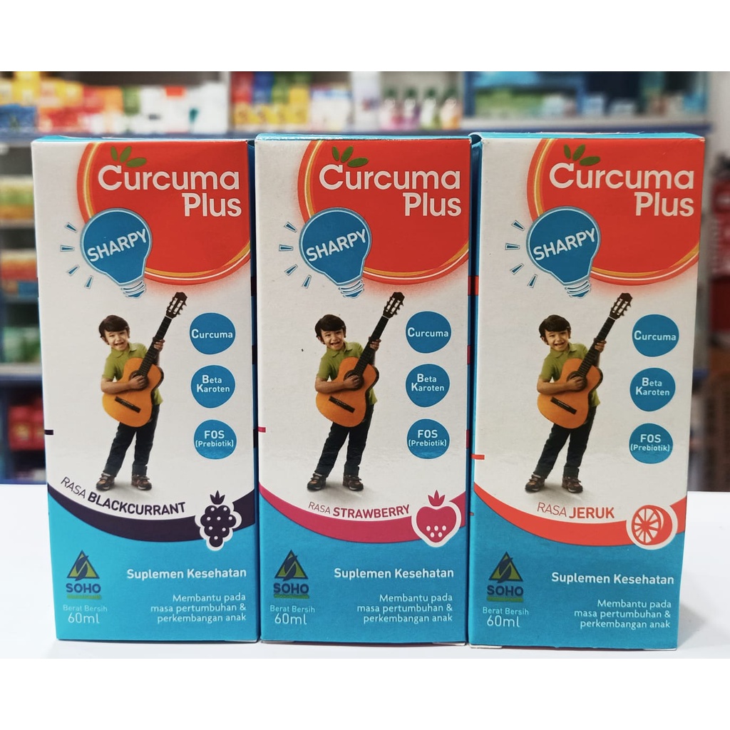 Curcuma Plus Sharpy 60ml - Vitamin tumbuh kembang anak dan nafsu makan