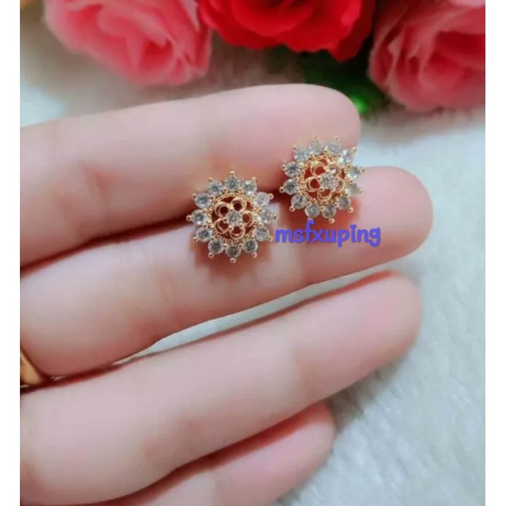 anting terbaru xuping gold permata elegant mirip emas asli