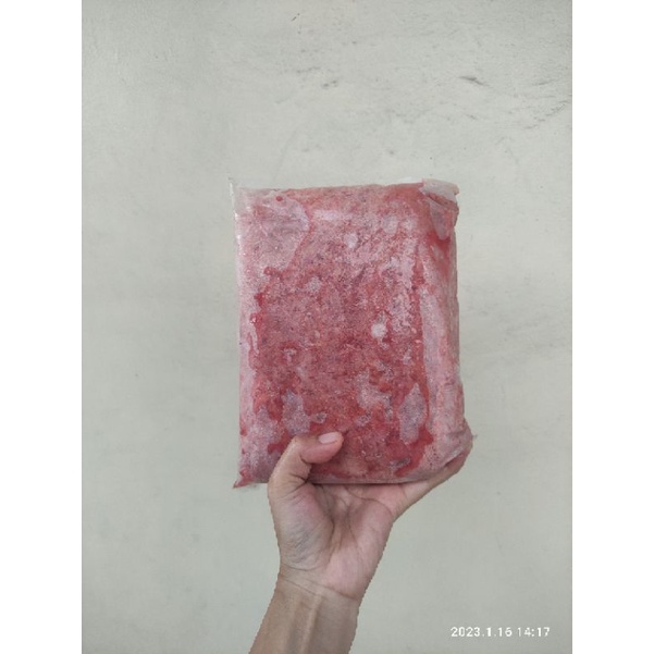 ayam giling reguler mix tulang muda 35% daging 65% halus 1 kg makanan kucing anjing raw food khusus 