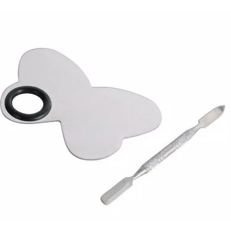 Mixing Palette + Spatula Cosmetic Makeup Tools Kit Palet Pencampur Make Up best