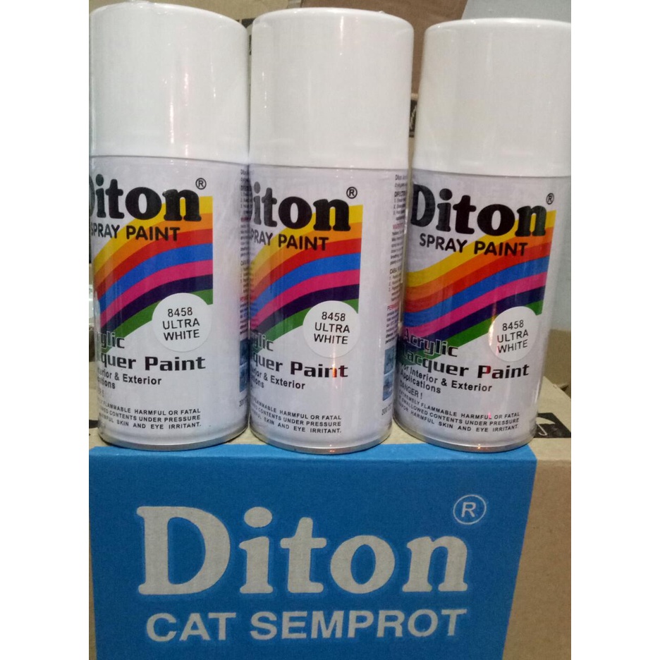 cat semprot Pilok pilox diton ultra white 8458 300cc putih ultra putih super white