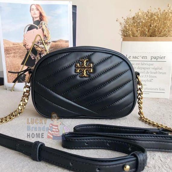 Tas TORY BURCH KIRA CHEVRON Small Camera Bag Classic Black ORIGINAL