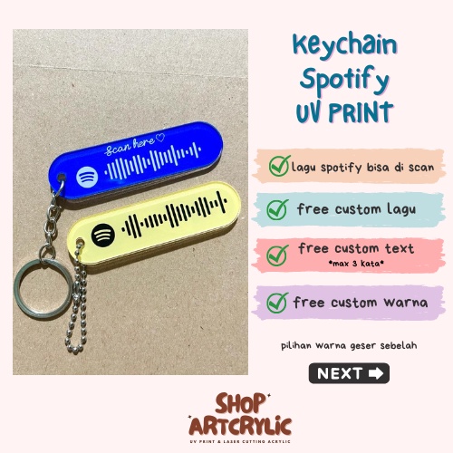 CUSTOM GANTUNGAN KUNCI SPOTIFY / KEYCHAIN SPOTIFY